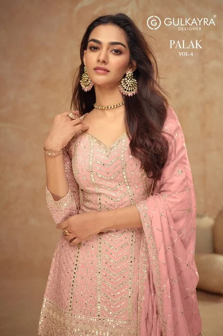 Palak Vol 4 By Gulkayra Real Chinon Readymade Suits Exporters In India
